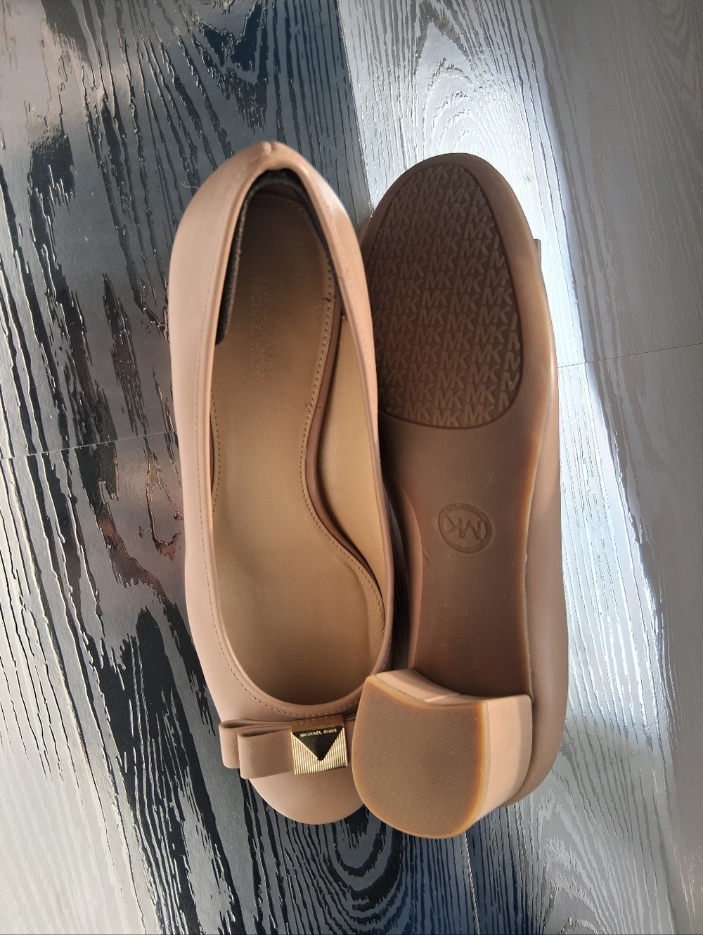 Michael Kors Nude Bow Ballet Pump Heels